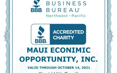 MEO’s receives a Certificate of Accreditation from the Better Business Bureau