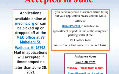 LIHEAP Energy Credit Applications Accepted in June
