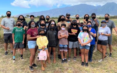 Mrs. Victorino stops to applaud MEO Youth Services highway cleanup