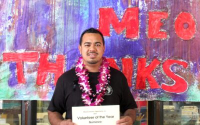 Dallin Tancayo honored Wednesday as MEO Molokai Branch Volunteer of the Year nominee