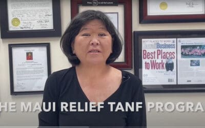 COO Gay Sibonga explains the Maui Relief TANF