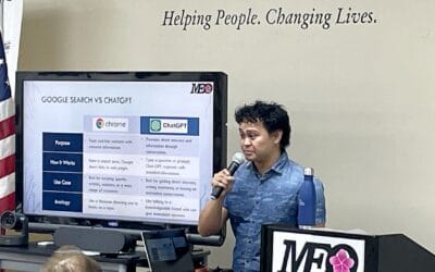 Jordan Vega gave the kupuna members of the Maui County Planning & Coordinating Council