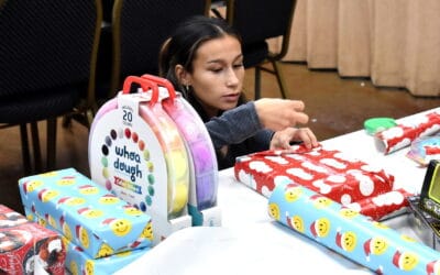 Youth Services helped wrap most of the holiday gifts