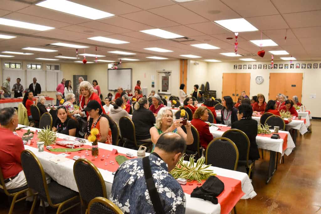 About 75 volunteers, government and business leaders, and MEO staff attended the Volunteer Luncheon in the MEO classrooms in Wailuku.