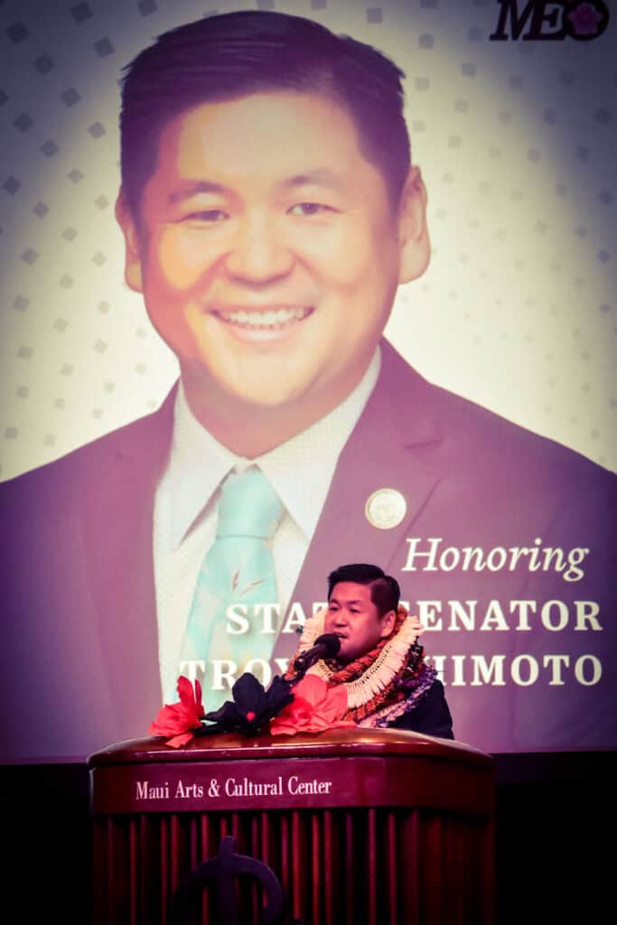 State Sen. Troy Hashimoto was the honoree at Maui Economic Opportunity’s 7thGala